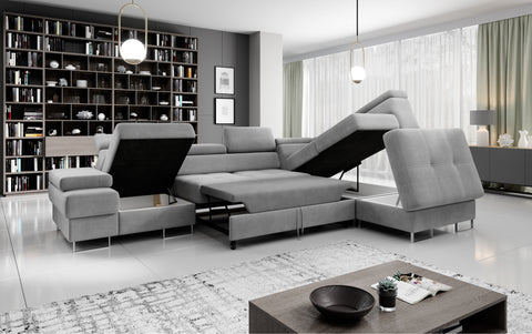 GALAXY L2 131" x 88" Wide Sleeper Sectional with Storage