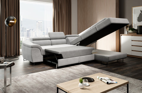 LAGOZZO L 107" x 86" Wide Sleeper Sectional with Storage
