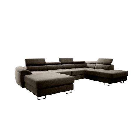 LAGOZZO XL 136" x 88' x 67' Wide Sleeper Sectional with Storage
