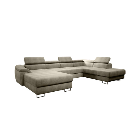 LAGOZZO XL 136" x 88' x 67' Wide Sleeper Sectional with Storage