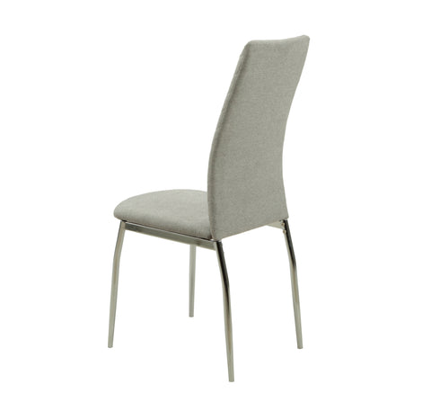 MILO Dining Chair Gray & Chrome Leg