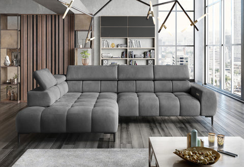 PALACE L 118" x 85" Wide Sectional with Electric Seat Extension