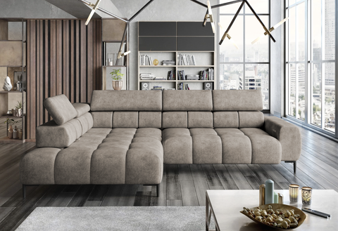 PALACE L 118" x 85" Wide Sectional with Electric Seat Extension