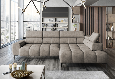PALACE L 118" x 85" Wide Sectional with Electric Seat Extension