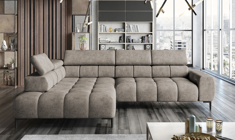 PALACE L 118" x 85" Wide Sectional with Electric Seat Extension