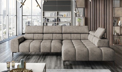 PALACE L 118" x 85" Wide Sectional with Electric Seat Extension