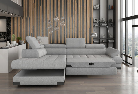 SULTAN L 103.5" x 88" Wide Sleeper Sectional with Storage
