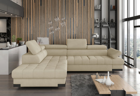 SULTAN L 103.5" x 88" Wide Sleeper Sectional with Storage