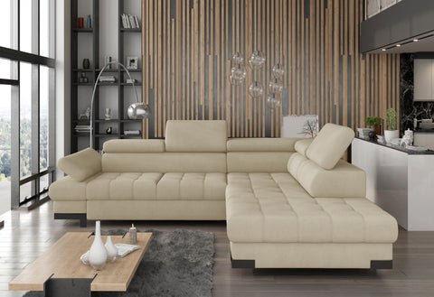 SULTAN L 103.5" x 88" Wide Sleeper Sectional with Storage