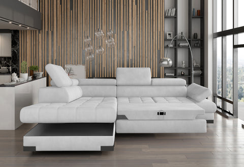 SULTAN L 103.5" x 88" Wide Sleeper Sectional with Storage