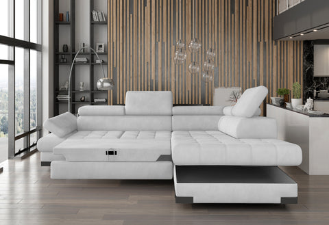 SULTAN L 103.5" x 88" Wide Sleeper Sectional with Storage