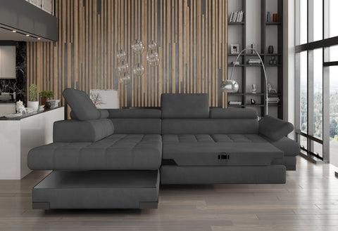 SULTAN L 103.5" x 88" Wide Sleeper Sectional with Storage