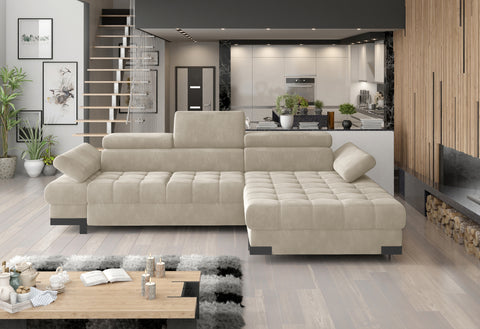 SULTAN MINI 106.5" x 68" Wide Sleeper Sectional with Storage