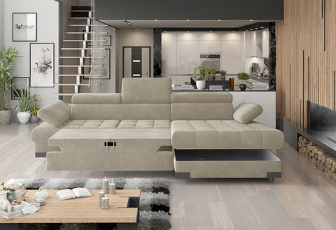 SULTAN MINI 106.5" x 68" Wide Sleeper Sectional with Storage