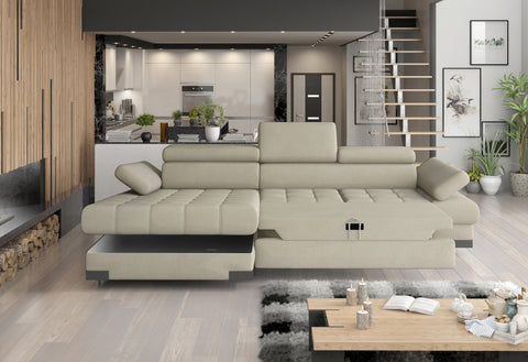 SULTAN MINI 106.5" x 68" Wide Sleeper Sectional with Storage