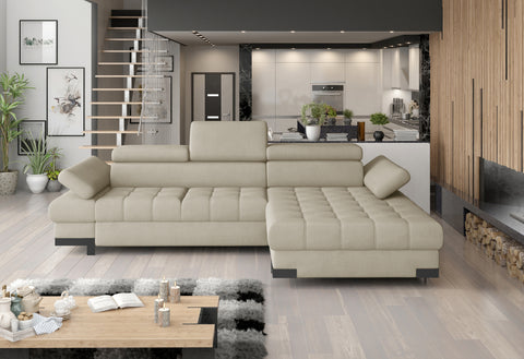 SULTAN MINI 106.5" x 68" Wide Sleeper Sectional with Storage
