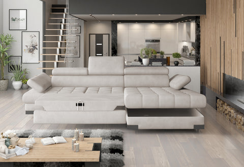 SULTAN MINI 106.5" x 68" Wide Sleeper Sectional with Storage