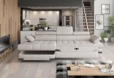 SULTAN MINI 106.5" x 68" Wide Sleeper Sectional with Storage