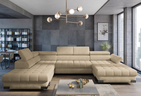SULTAN XL 133.5" x 88" 68" Wide Sleeper Sectional with Storage