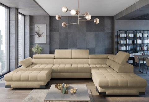 SULTAN XL 133.5" x 88" 68" Wide Sleeper Sectional with Storage