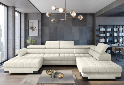 SULTAN XL 133.5" x 88" 68" Wide Sleeper Sectional with Storage