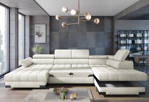 SULTAN XL 133.5" x 88" 68" Wide Sleeper Sectional with Storage