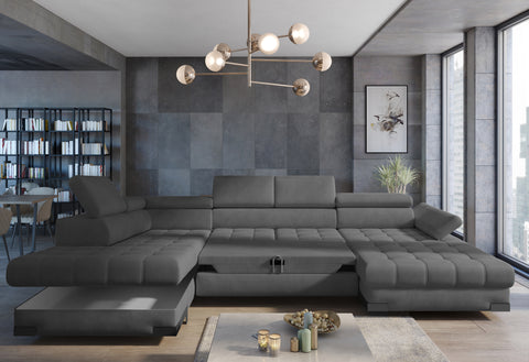 SULTAN XL 133.5" x 88" 68" Wide Sleeper Sectional with Storage