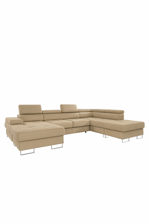 GALAXY XL 133" x 88" x 70 Wide Sleeper Sectional with Storage