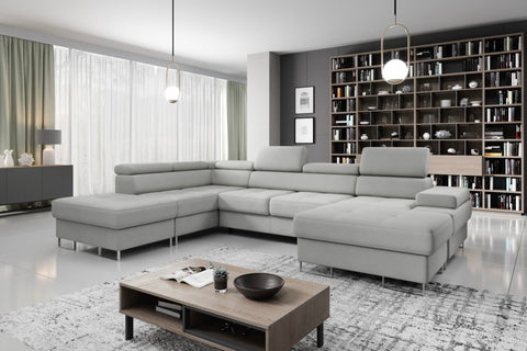 GALAXY XL 133" x 88" x 70 Wide Sleeper Sectional with Storage
