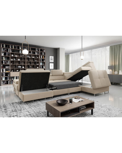 GALAXY XL 133" x 88" x 70 Wide Sleeper Sectional with Storage
