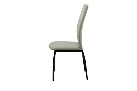 MILO Dining Chair Beige & Black Leg