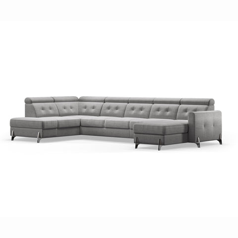 MONACO XL 147.5"x 80.5"x 69" Wide Sleeper Sectional with Storage