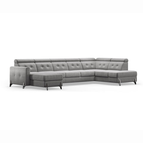 MONACO XL 147.5"x 80.5"x 69" Wide Sleeper Sectional with Storage