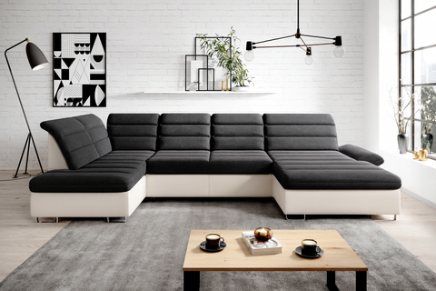 DONATELLA XL 145" x 84" x 74.5" Wide Sleeper Sectional with Storage