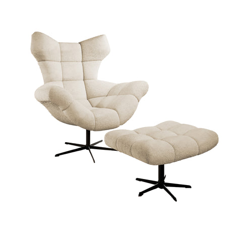 SWEET Accent Living Room Rocking Chair with Ottoman