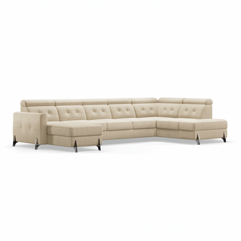 MONACO XL 147.5"x 80.5"x 69" Wide Sleeper Sectional with Storage