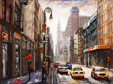 TEMPERED GLASS PAINTING 47 x 35.5"