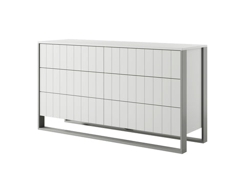 ROSA 6 DRAWER DRESSER WHITE