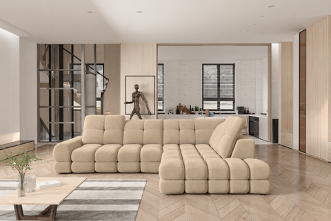 TORO L 119" x 85.5" Wide Sectional with Electric Seat Extension