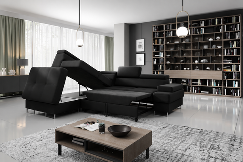 GALAXY L 103" x 88"  Wide Sleeper Sectional with Storage