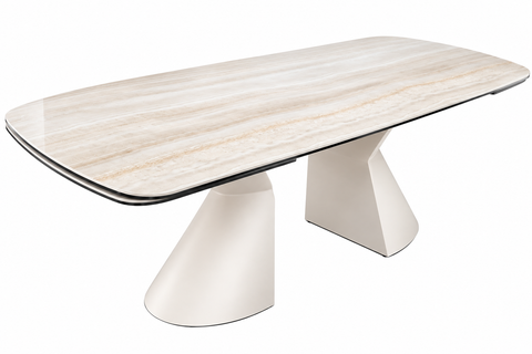 Atos 71" Glossy White Extendable Dining Table