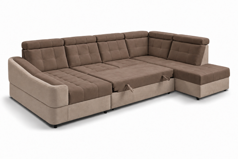 ALTO XL 140"x 88.5"x 68" Wide Sleeper Sectional with Storage