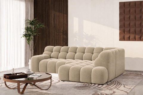 CAMPIONE L 113" x 80" Wide Sectional with Electric Seat Extension