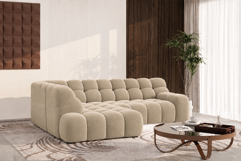 CAMPIONE L 113" x 80" Wide Sectional with Electric Seat Extension