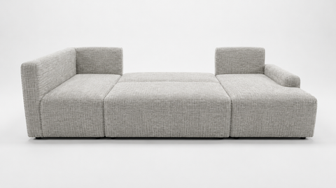 NEMO U-shape 121" x 59" x 59" Wide Sleeper Sectional with Storage