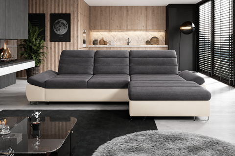 DONATELLA MINI 120.5" x 74.5" Wide Sleeper Sectional with Storage