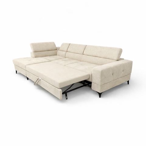 TOSCANIA MINI 98.5" x 67" Wide Sleeper Sectional with Storage