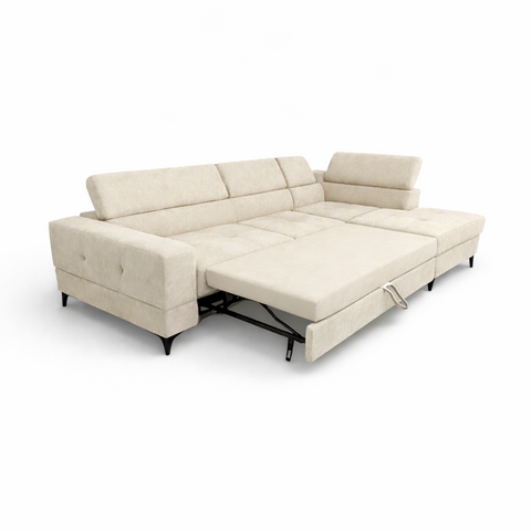 TOSCANIA MINI 98.5" x 67" Wide Sleeper Sectional with Storage