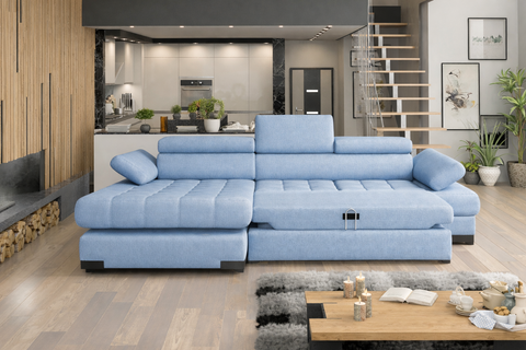 SULTAN MINI 106.5" x 68" Wide Sleeper Sectional with Storage