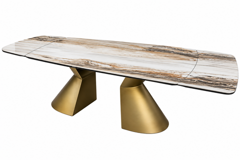 Portos 71" Antique Bronze Extendable Dining Table